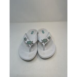 Oka-b Theresa Flip Flops Salt Light Blue/ Silver Turtle M